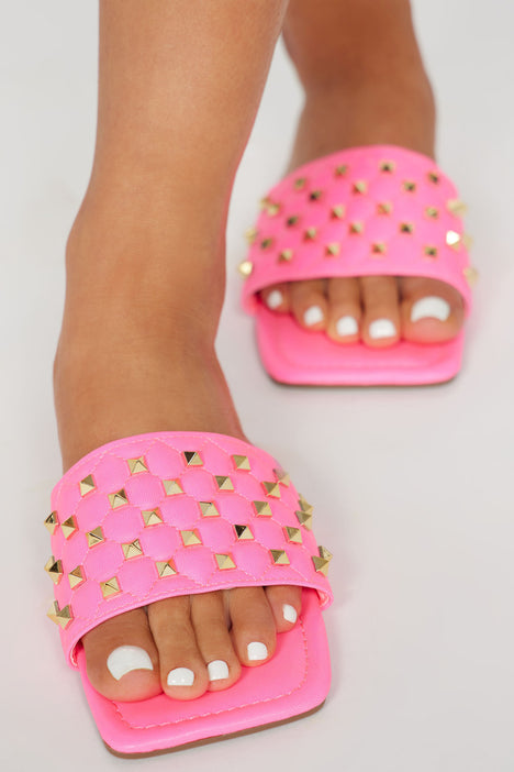 Neon flat sandals shop