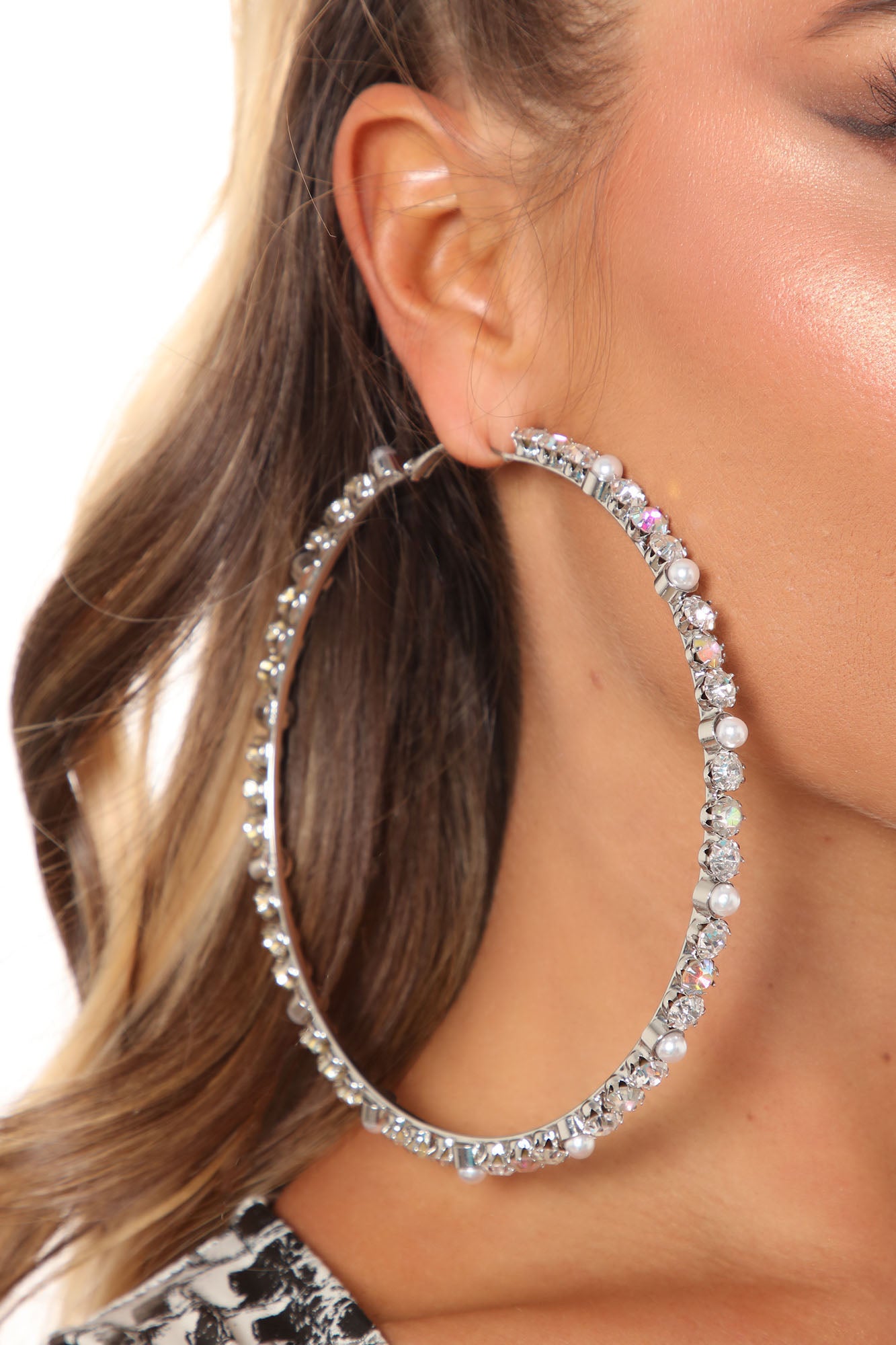 Make You Look Hoop Earrings Silver Fashion Nova Jewelry