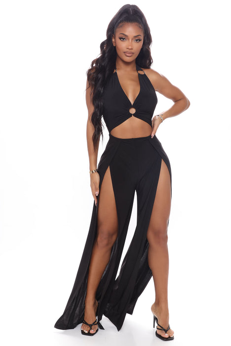 High sales slit jumpsuit