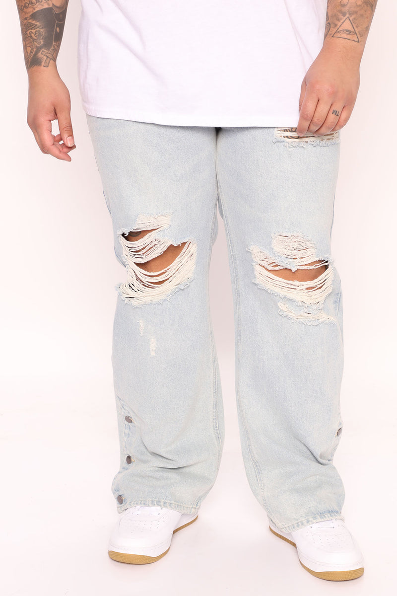 Weekend Ripped Flared Jeans - Light Wash | Fashion Nova, Mens Jeans ...