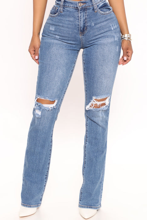 Babetown Bootcut Jeans Medium Blue Wash Fashion Nova Jeans