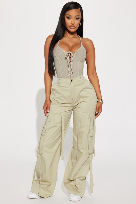 Lace bodysuit and cargo pants discount