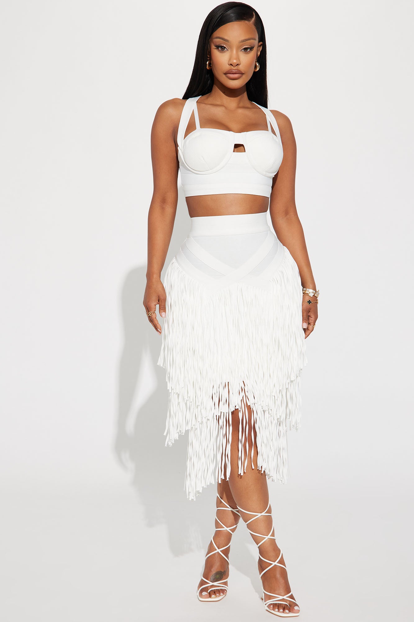 Step Into It Skirt Set White Fashion Nova Matching Sets