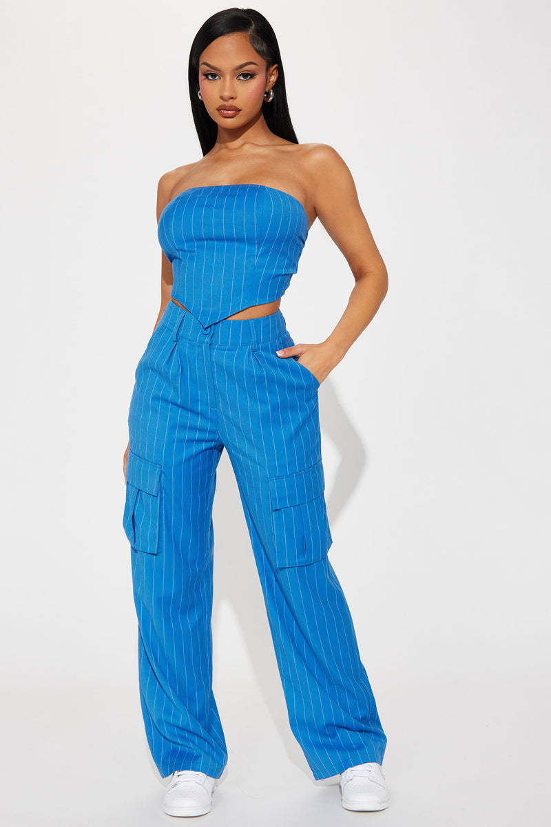 She's The Busy One Pant Set - Blue | Fashion Nova, Matching Sets ...