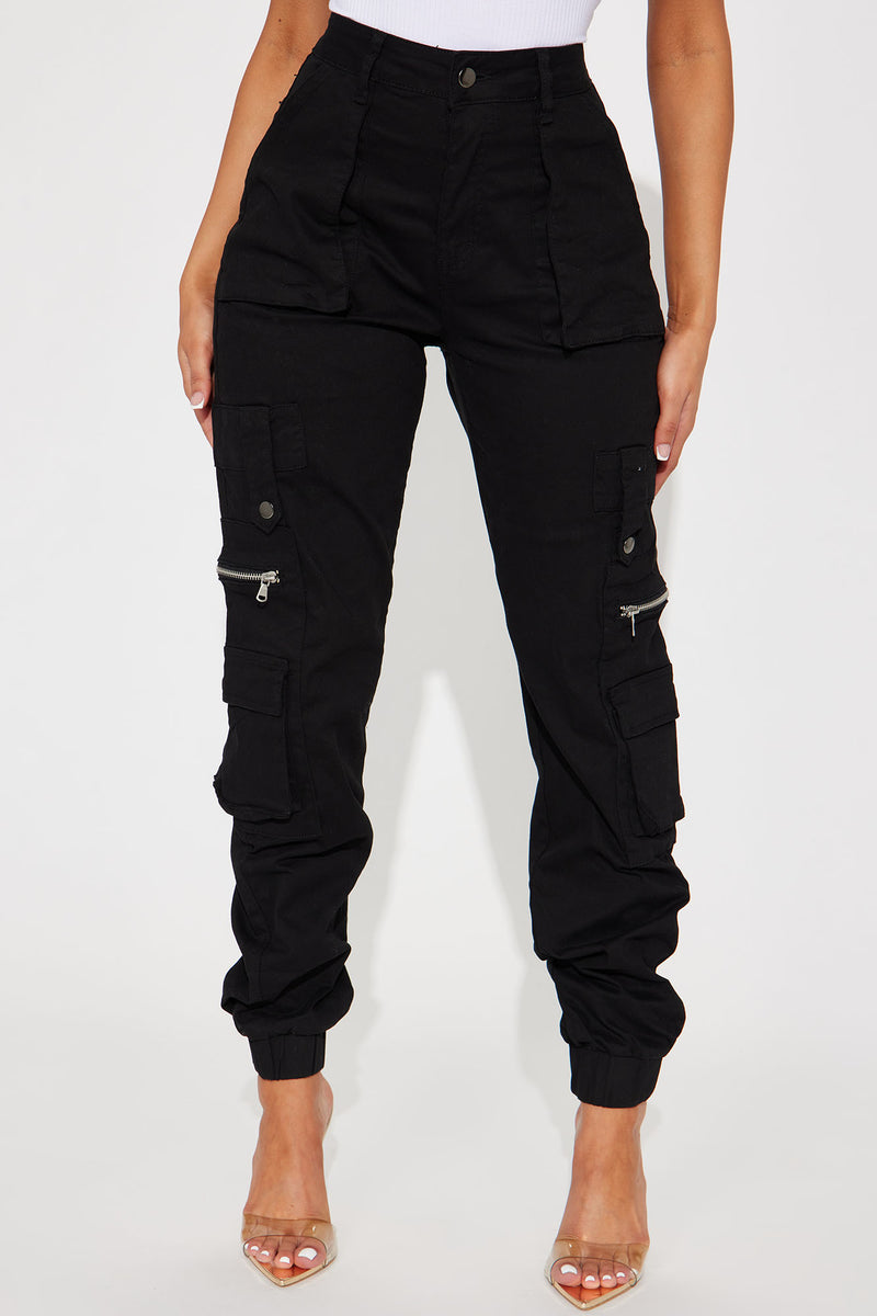 Have It All Cargo Jogger - Black | Fashion Nova, Pants | Fashion Nova