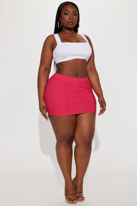 Plus size red deals mini skirt