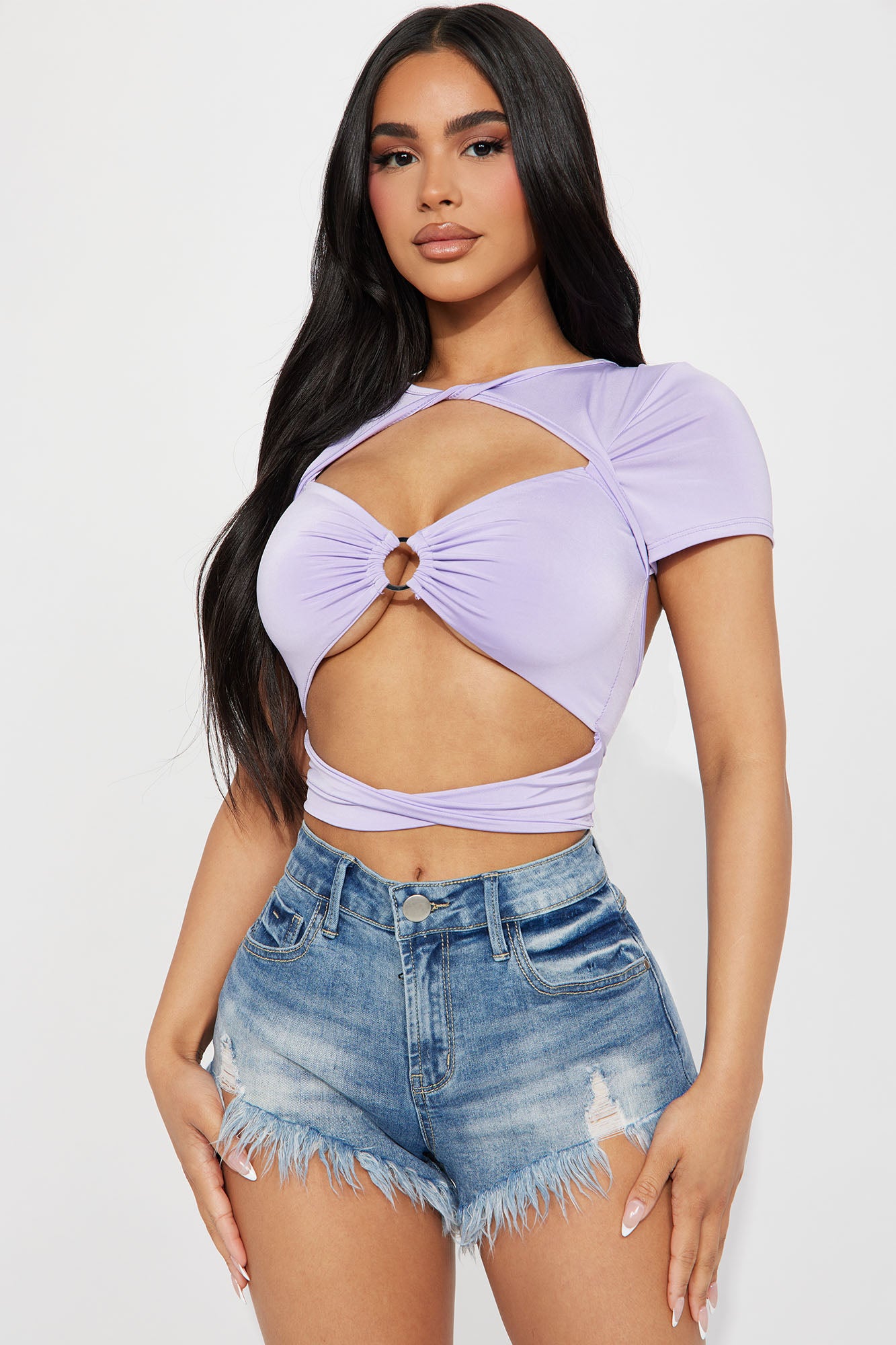 Cut front crop hoodie fashion nova cheap
