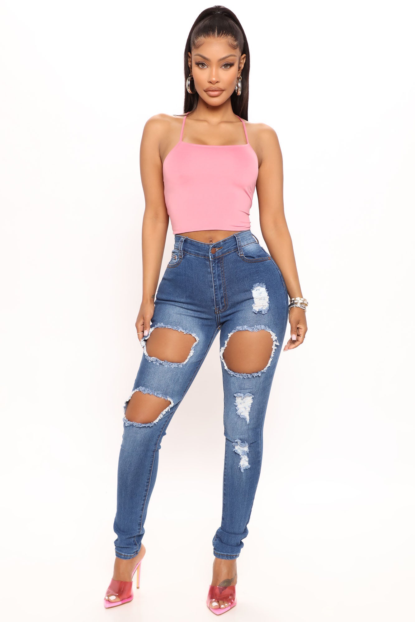 Distressed Skinny Jeans - Medium Wash | Fashion Nova, Jeans Nova