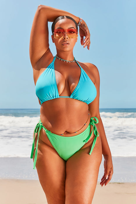 Maui Mix And Match Side Tie Bikini Bottom - Kelly Green