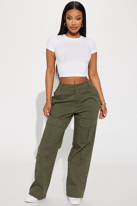 Out Of My Lane Cargo Pant - Olive, Fashion Nova, Pants