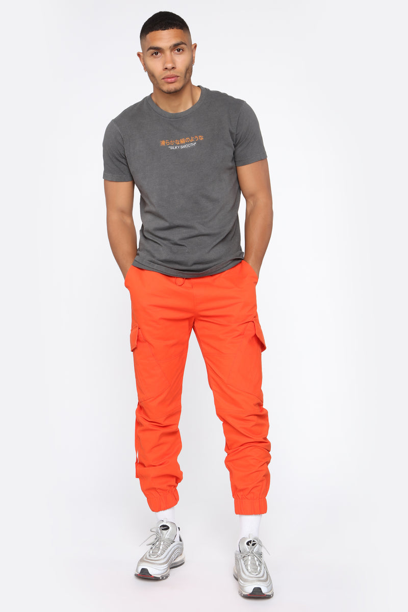 Jump On It Cargo Pants - Orange | Fashion Nova, Mens Pants | Fashion Nova