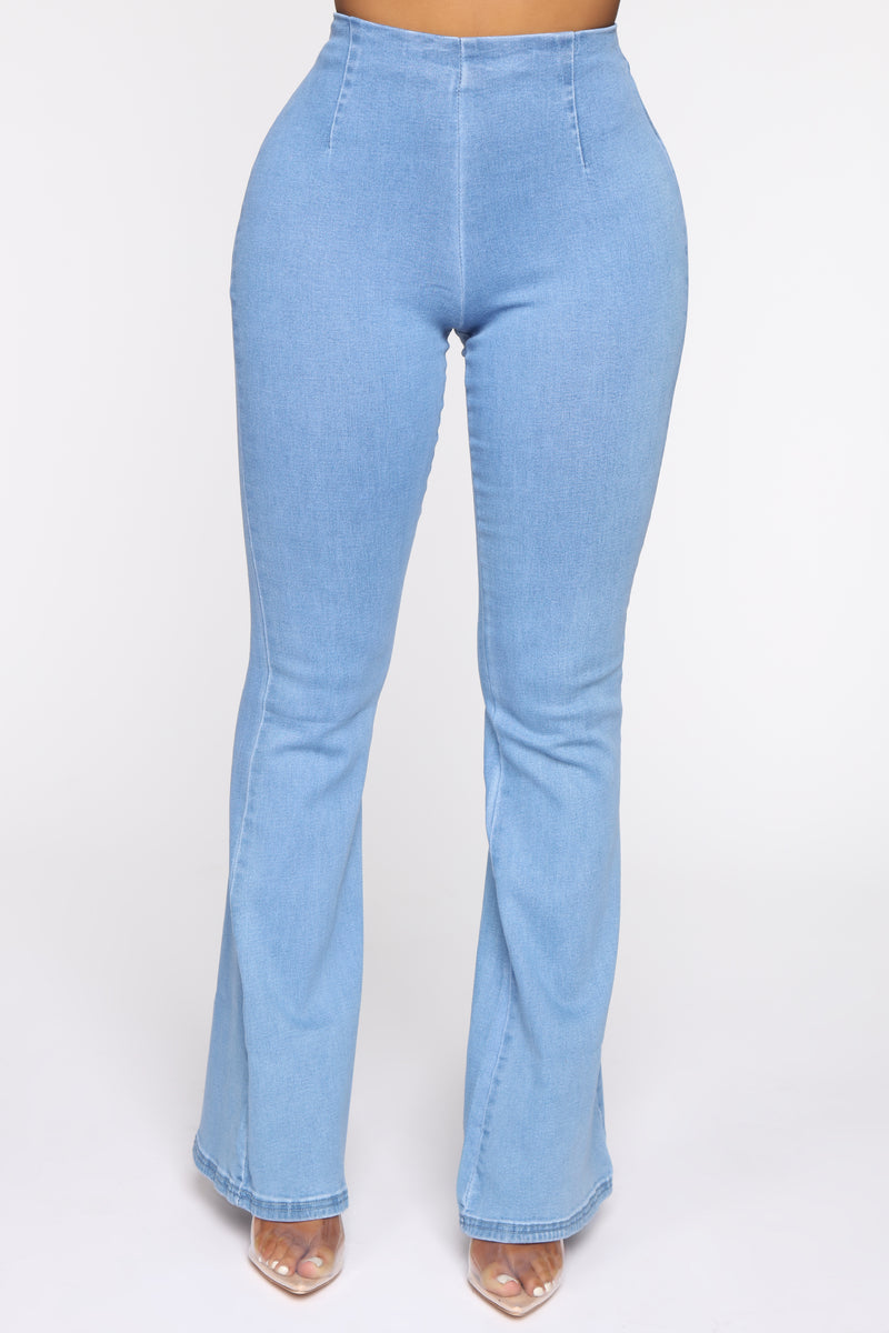 Stay The Night Flare Jeans - Light Blue Wash | Fashion Nova, Jeans ...