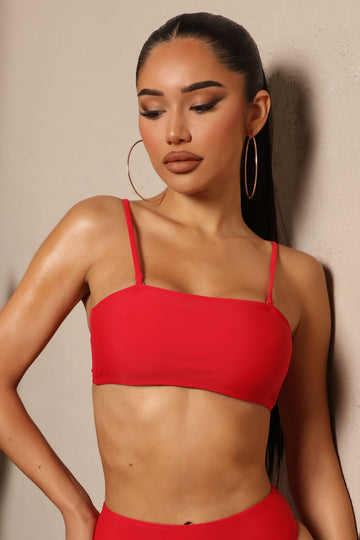 Karol Bandeau 2 Piece Bikini - Red, Fashion Nova, Swimwear
