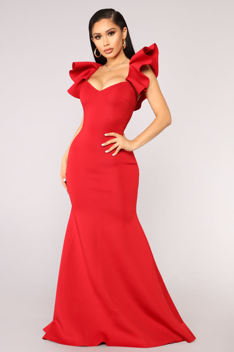 Salty Babe Mermaid Dress - Red | Fashion Nova, Luxe | Fashion Nova