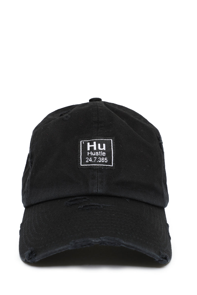Hustle Baby Distressed Dad Hat - Black/White | Fashion Nova, Mens ...