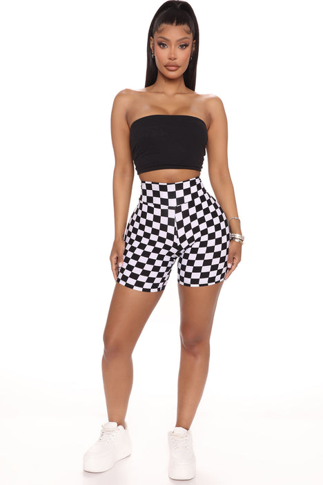 Biker shorts hotsell checkered