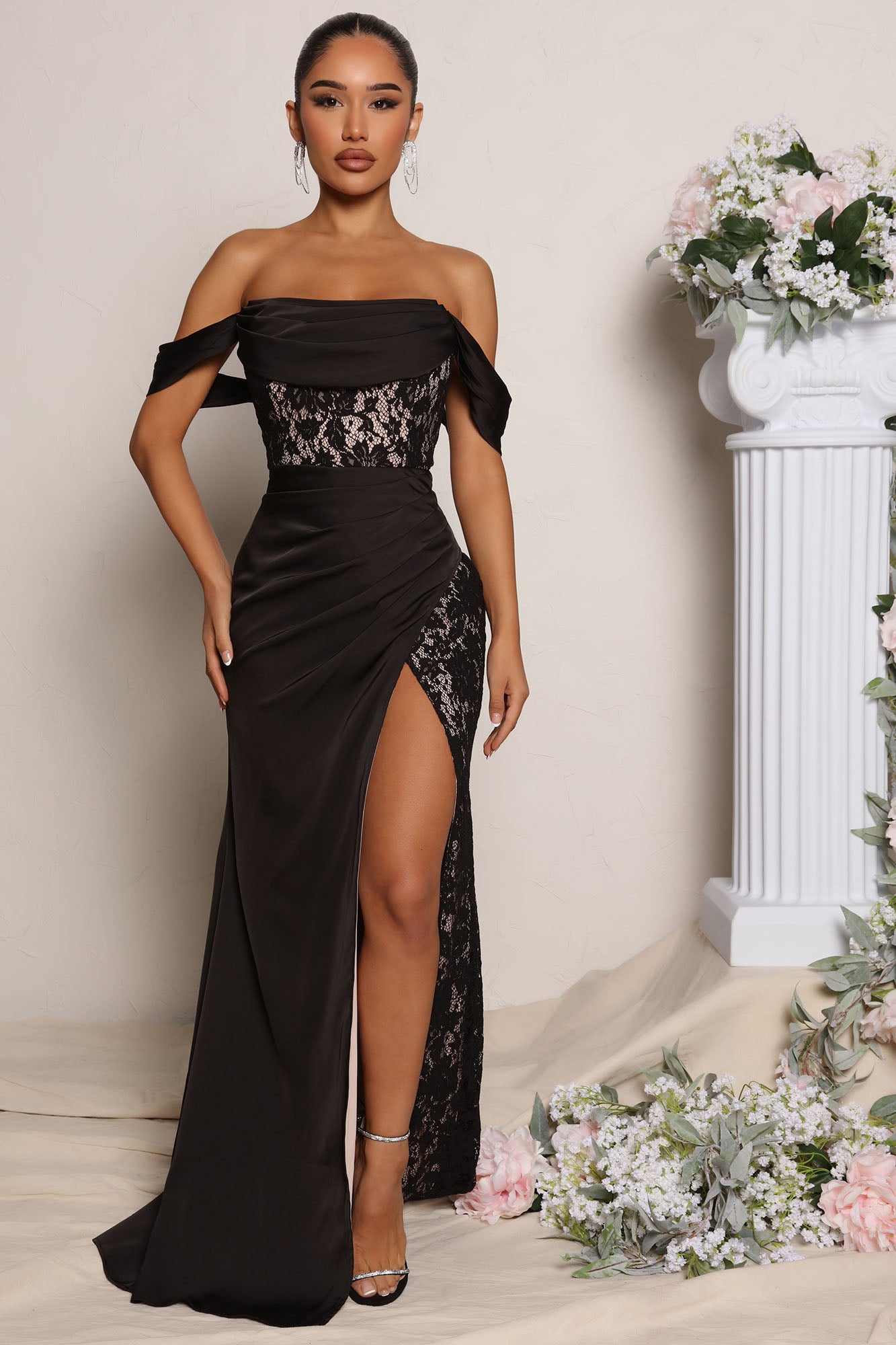 Down The Aisle Satin Maxi Dress - Black | Fashion Nova, Dresses | Fashion  Nova
