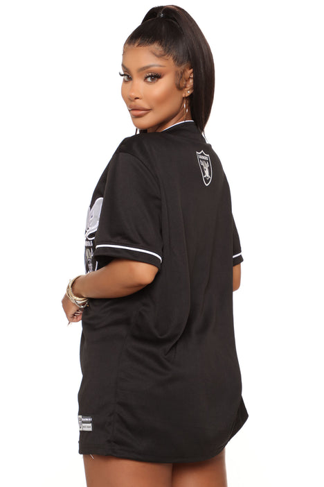 Las Vegas Raiders Button Down Jersey - Black