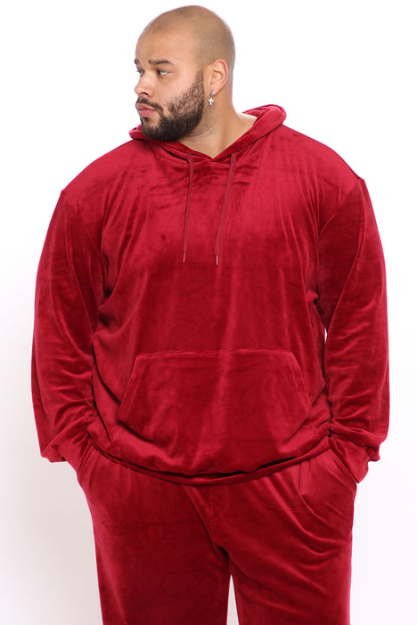 Mason Velour Hoodie Red
