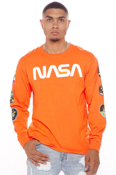 Orange nasa shop long sleeve shirt