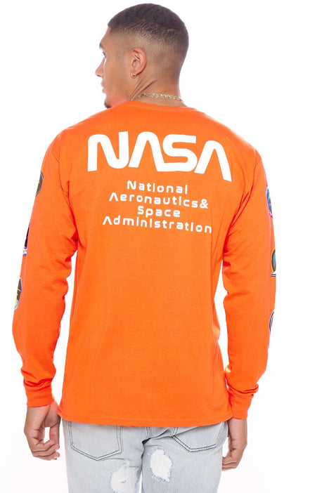 Orange nasa discount shirt long sleeve