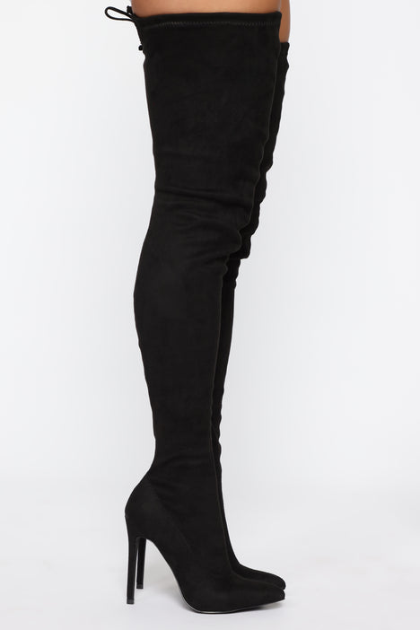 Vicky Over The Knee Boot Black