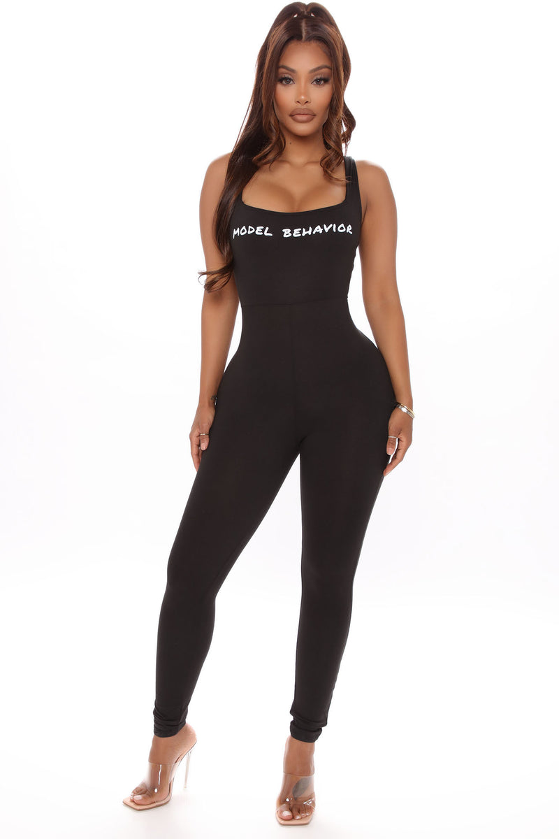 Model Behavior Jumpsuit - Black | Fashion Nova, Jumpsuits | Fashion Nova