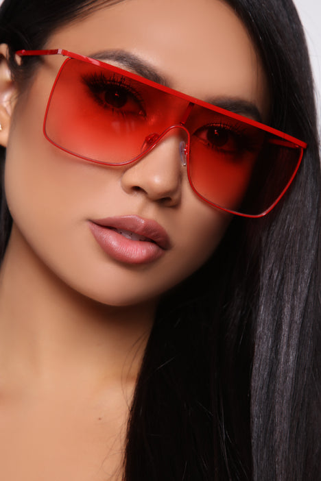 Fuel To The Fire Sunglasses Red Fashion Nova Sunglasses