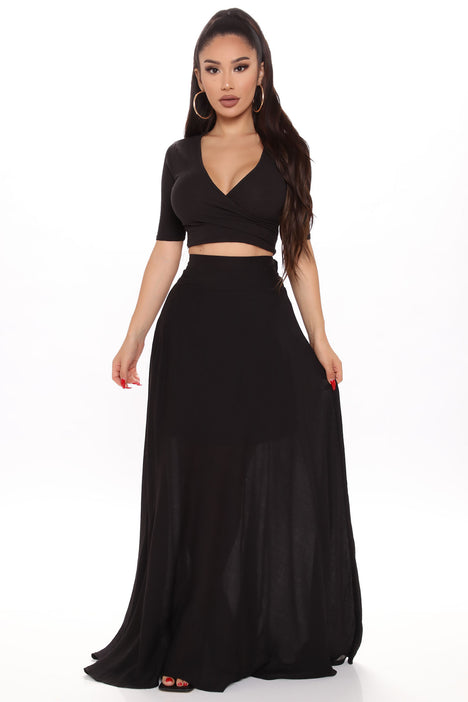 Breezy As Can Be Maxi Skirt Black Fashion Nova Skirts