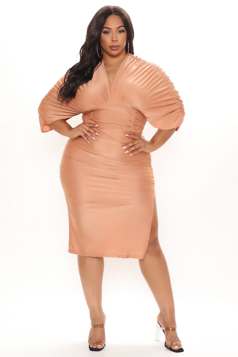 Fashion nova new arrivals peach dress