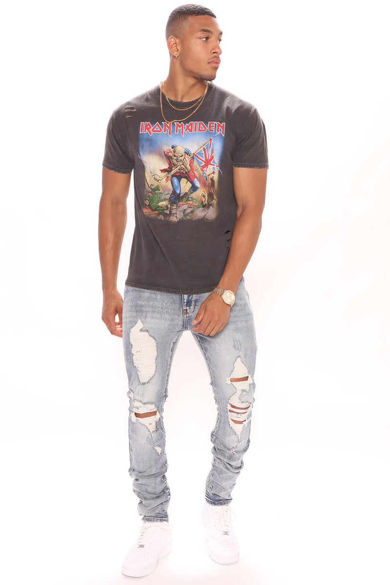 Iron Maiden Trooper Short Sleeve Tee - Black | Fashion Nova, Mens ...