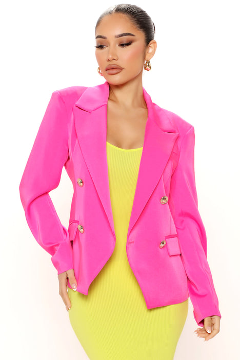 Fashion nova online pink blazer