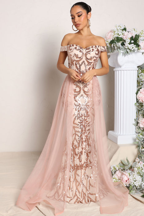 Rose gold dress fashion sales nova