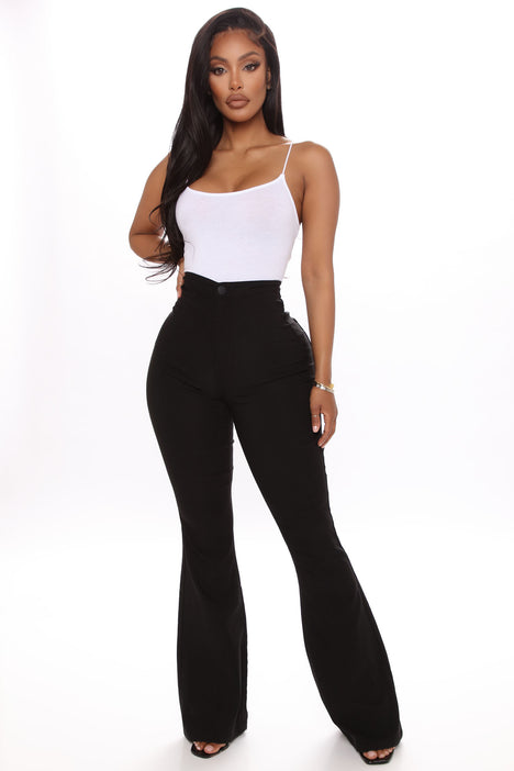 Hot Flare High Waist Pant - Black