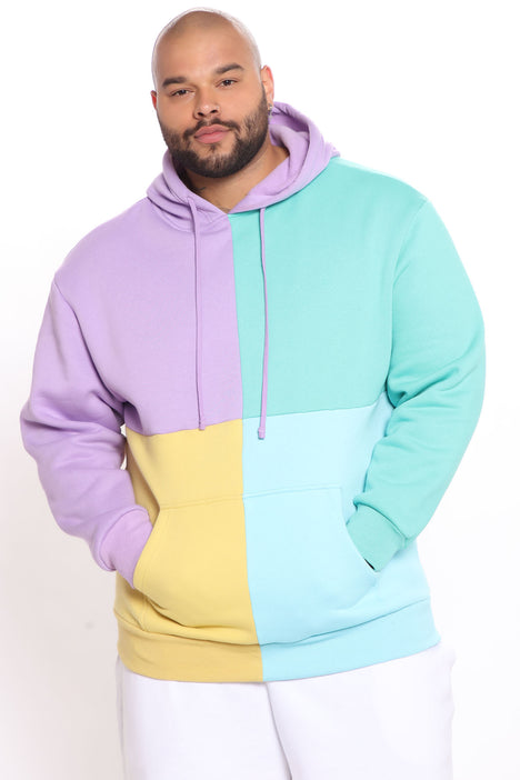 Colorblock hoodie pastel store