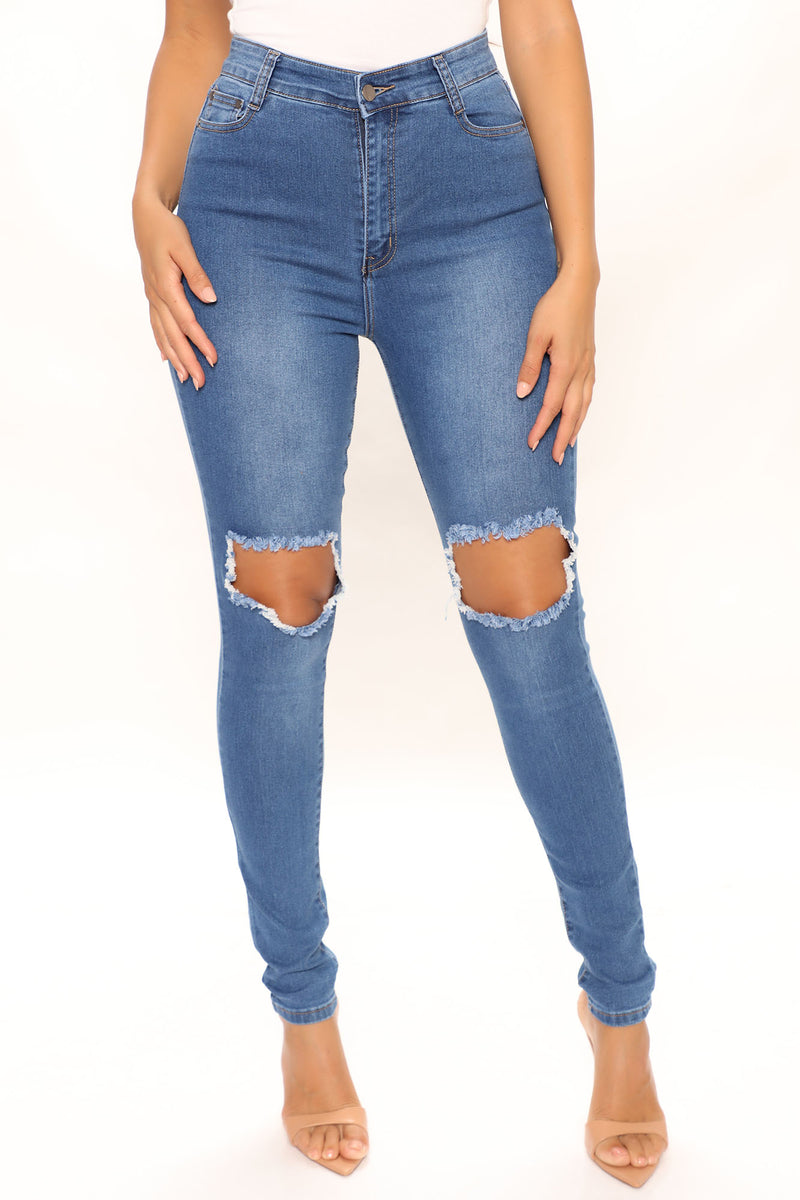 Tall Distracted High Rise Jeans - Medium Blue Wash | Fashion Nova ...