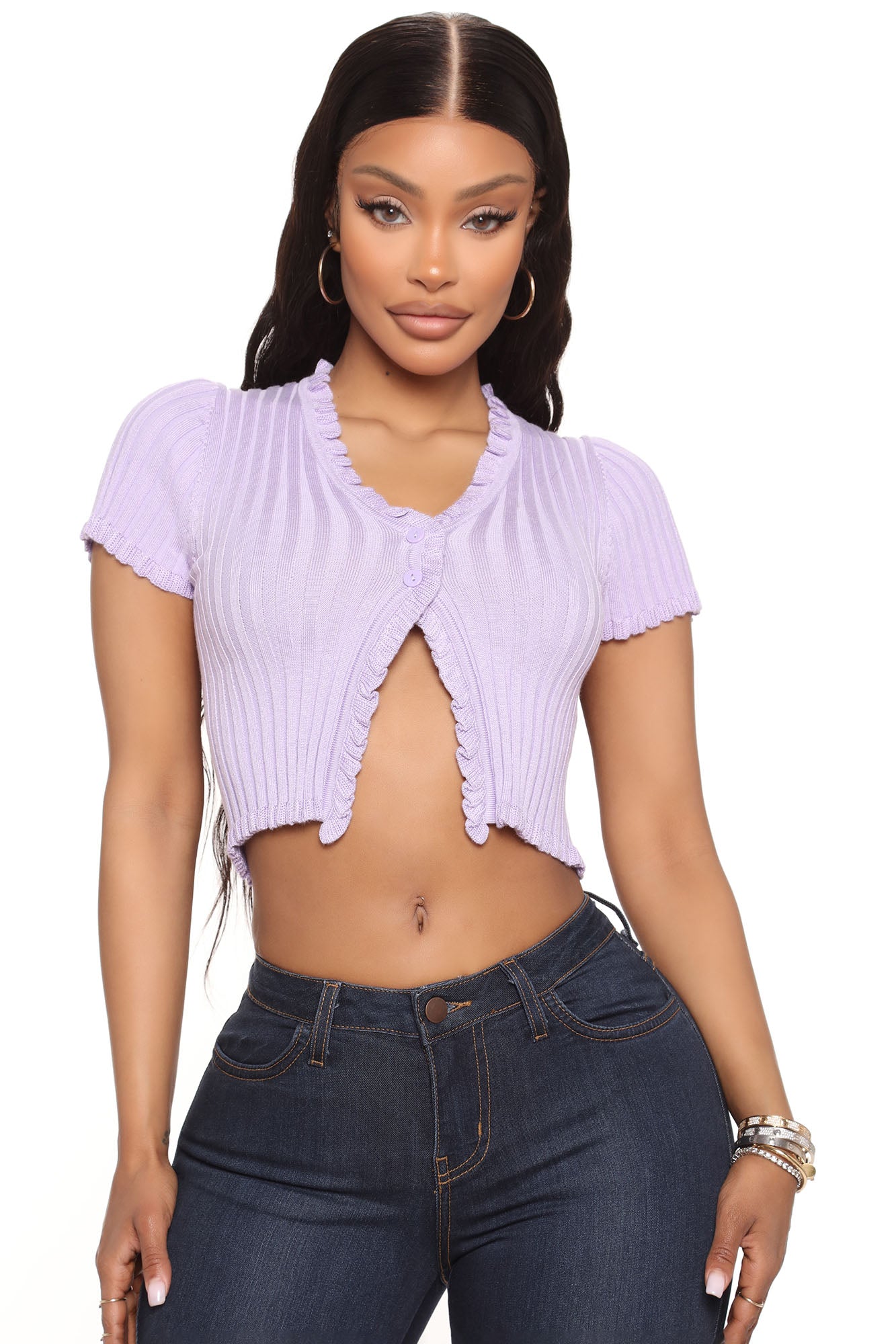 Lavender knit top clearance