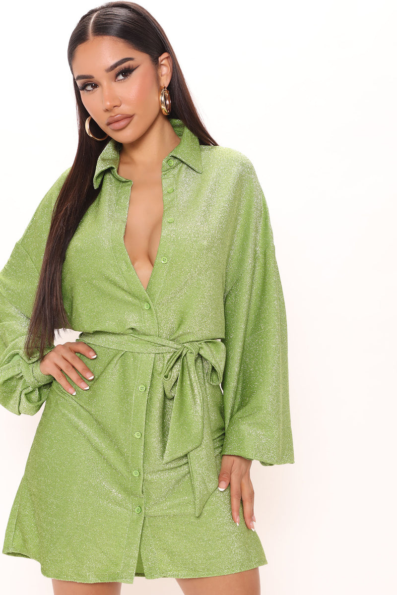 Tall High Attention Shirt Dress - Green | Fashion Nova, Dresses ...