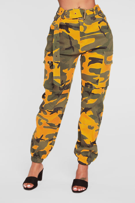 Listen To My Commands Cargo Pants Yellow