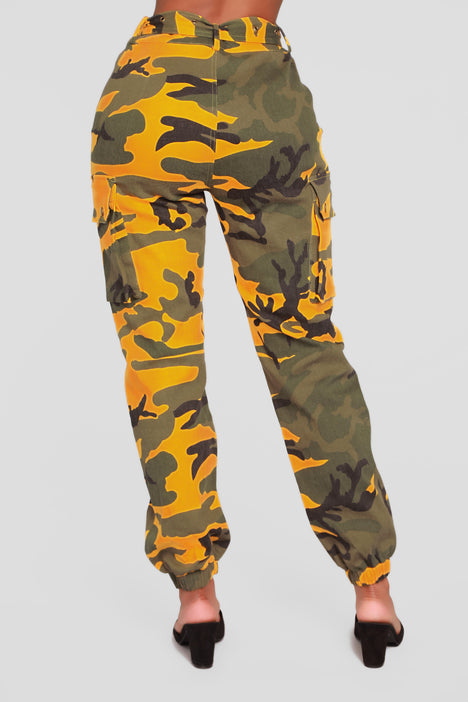 Yellow camo pants new arrivals fashion nova
