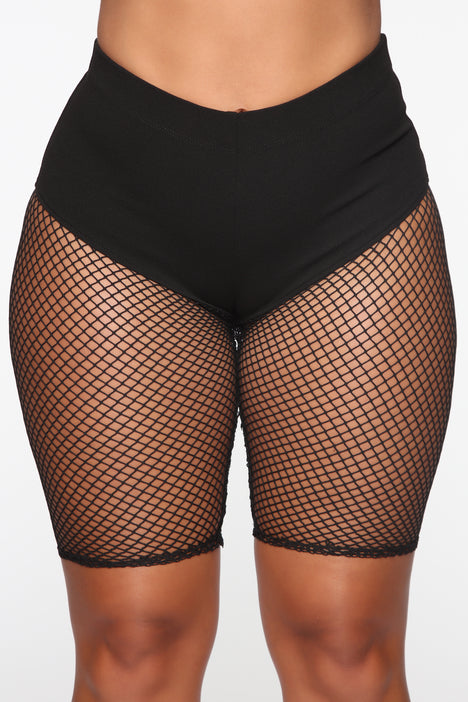 Nothin But Net Biker Shorts Black