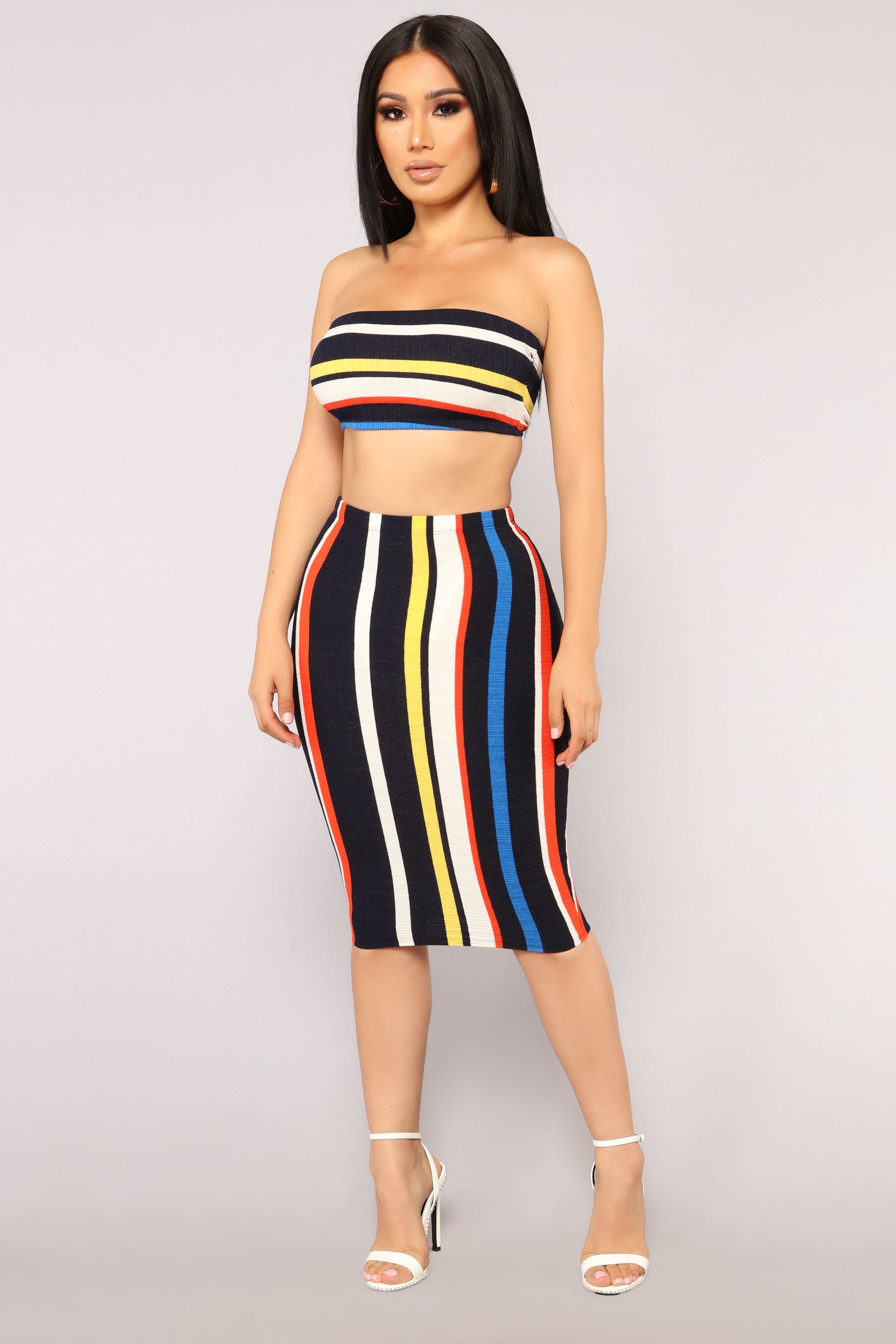 Power Stripe Skirt Set MultiStripe