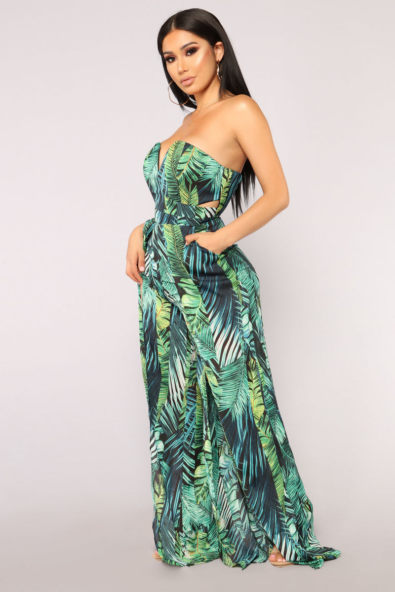 Fashion nova tropical jumpsuit sales