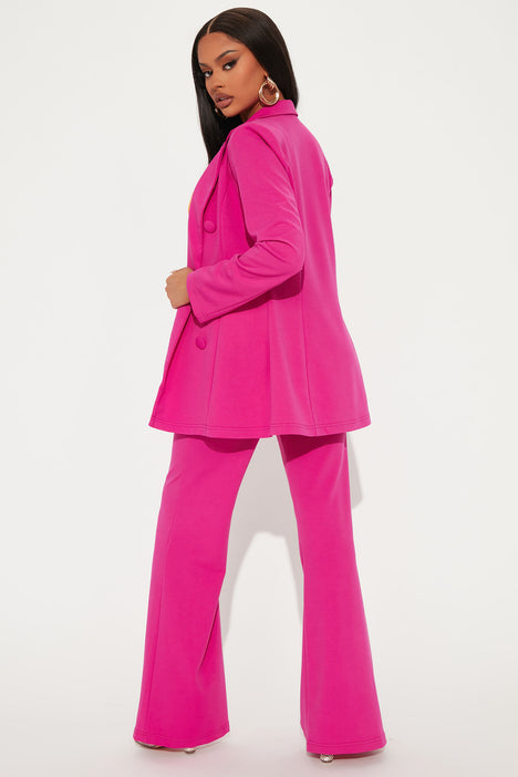 Loraine Blazer Pant Set Magenta Fashion Nova Matching Sets