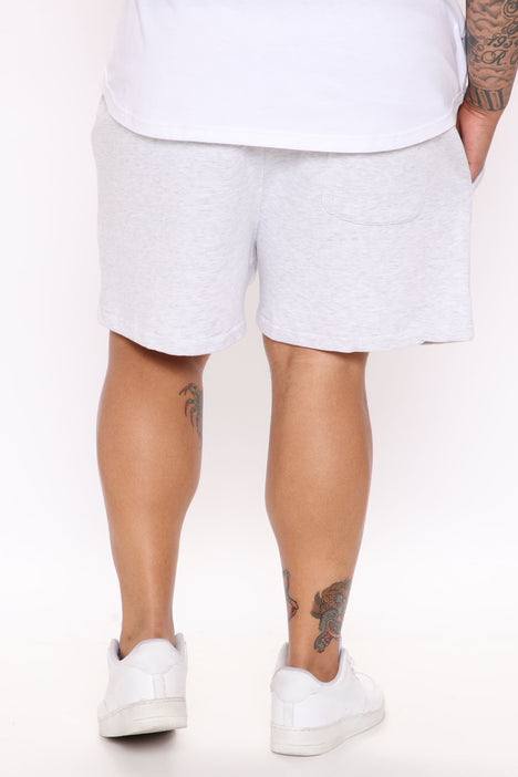 White heather sales fleece volley shorts