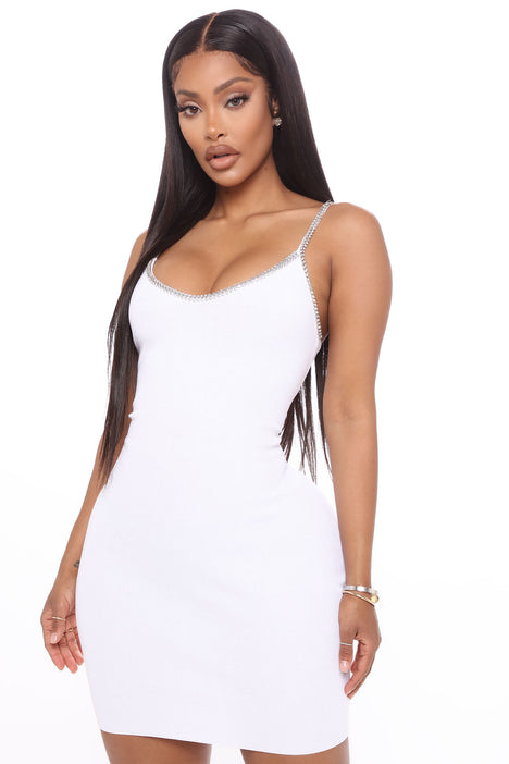 White sales bling dress