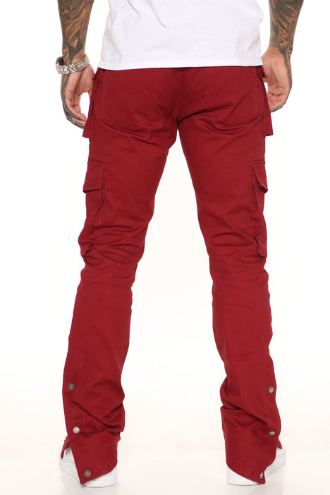 Worker Cargo Pants Burgundy