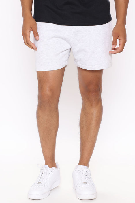 White heather fleece volley shorts store