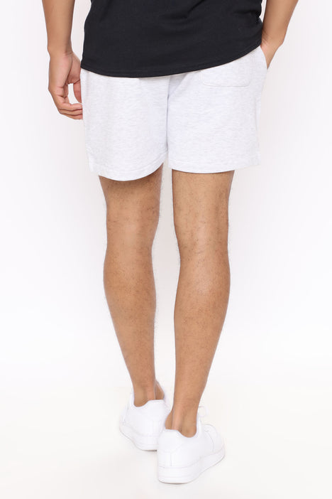 White heather fleece volley shorts store