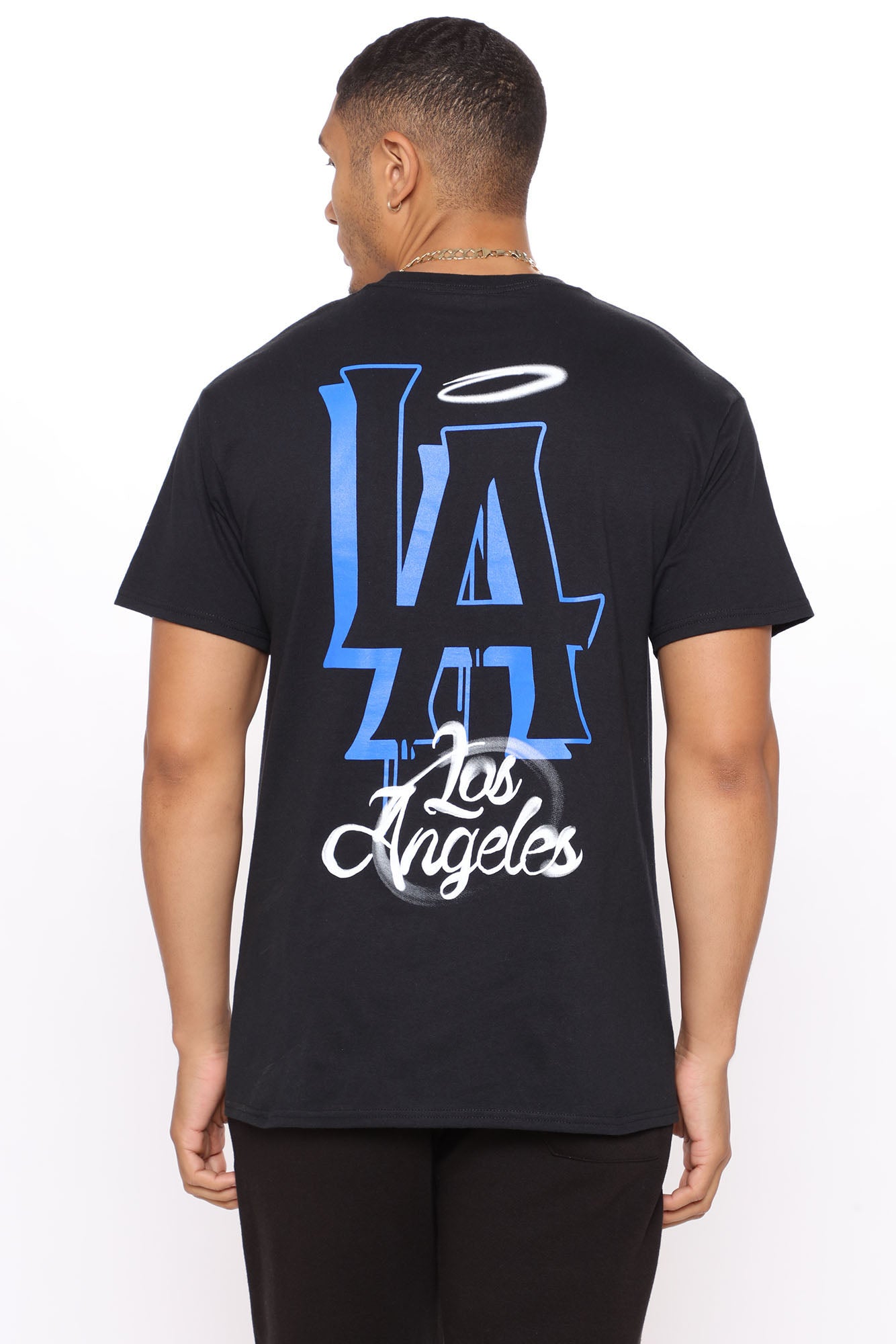 Men's Los Angeles Palm Streets Short Sleeve Tee Shirt Print in Black Size XL by Fashion Nova